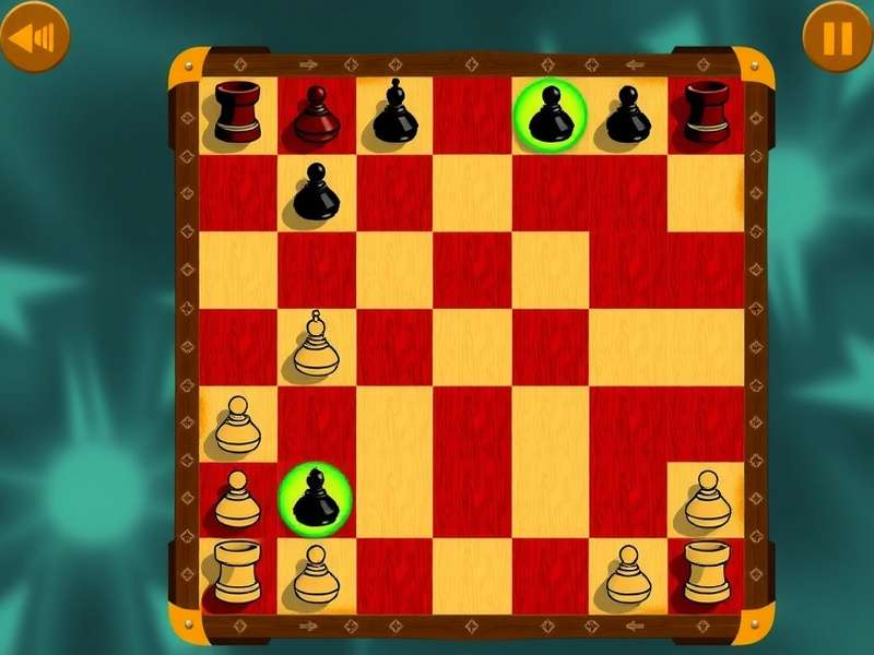 Checkers game board with pieces in strategic positions