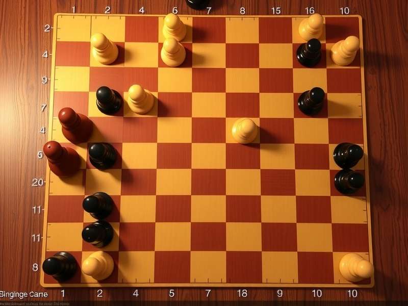 A digital checkers board showing a mid-game strategy with red and black pieces