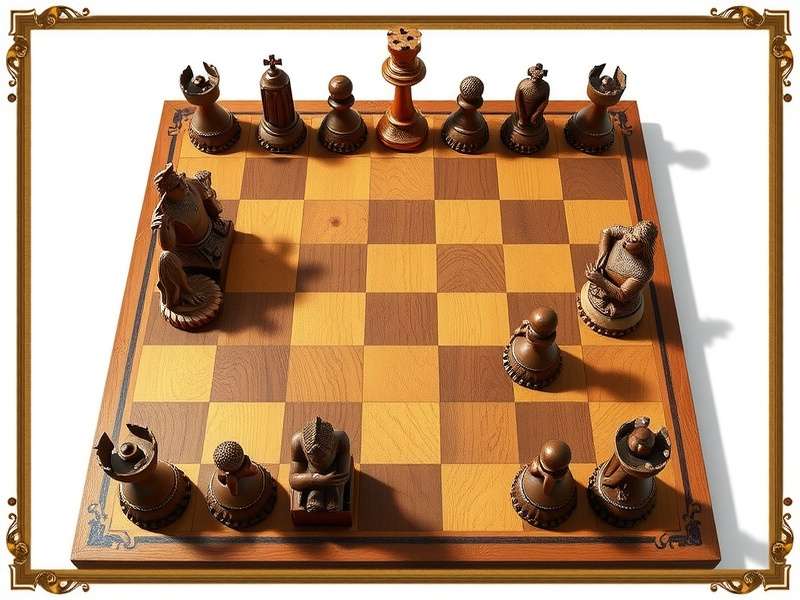 Professional checkers board with strategic piece positioning