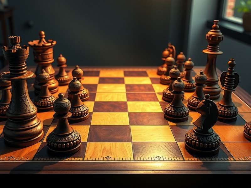 Checkers middlegame combination example with forced capture sequence