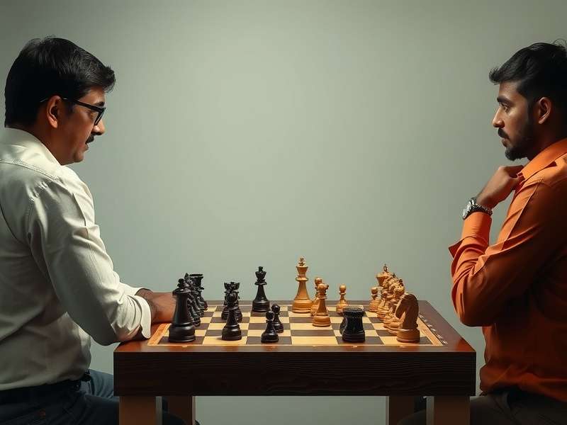 Professional Checkers board setup with red and black pieces