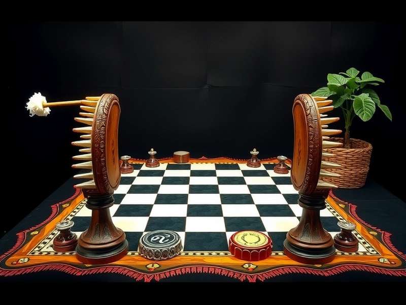 Checkers and Rally's gameplay board with pieces