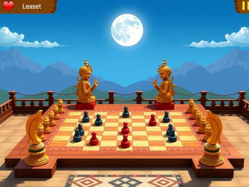 Chinese Checkers game board with colorful marbles