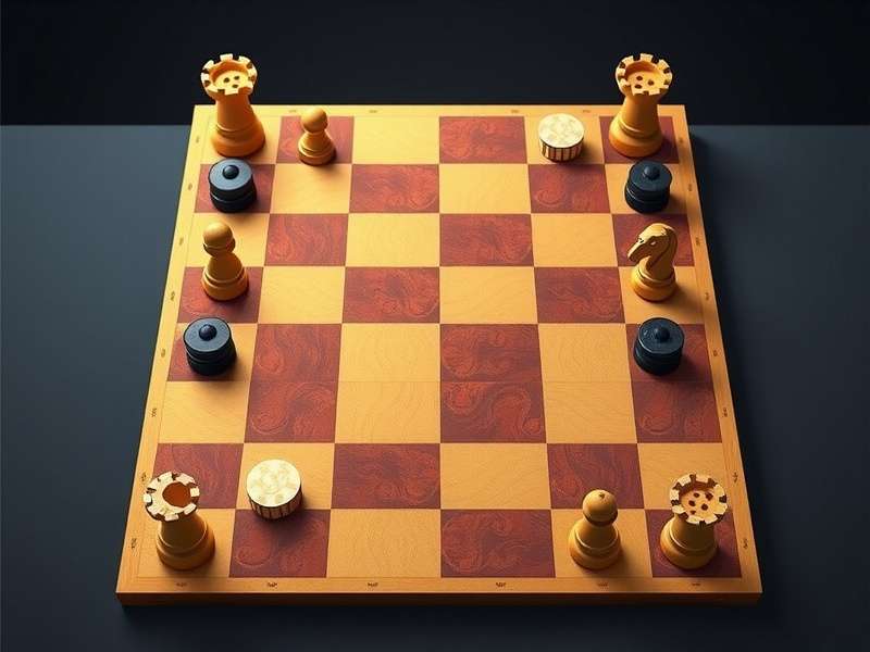 Checkers board with AI opponent visualization
