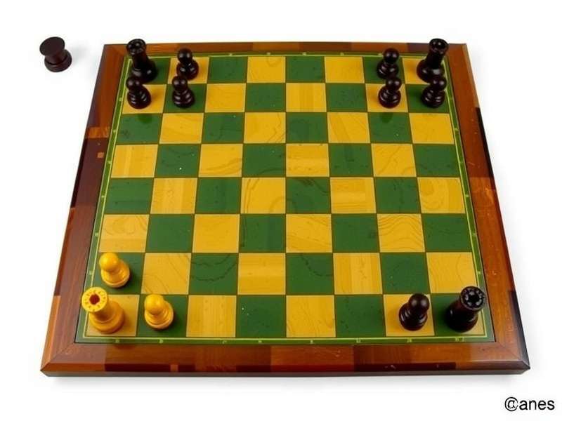 Professional checkers game setup with pieces on board