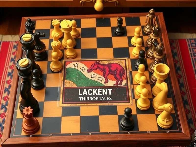 Standard checkers board setup with black and red pieces