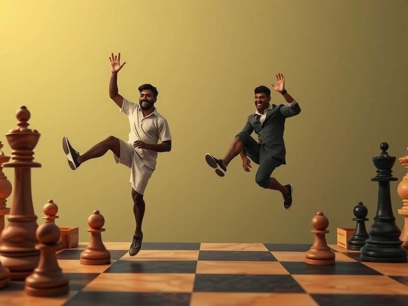 Diagram showing double jump move in checkers game