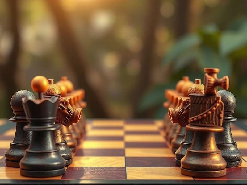 Close-up of a checkers board with red and black pieces in mid-game