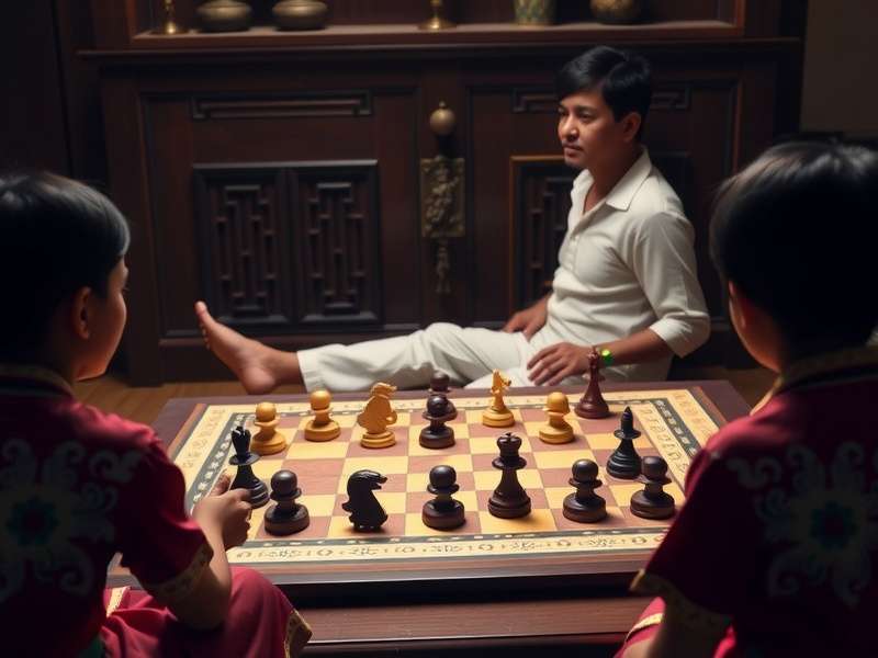 Standard Chinese Checkers board setup for six players with marbles in starting positions