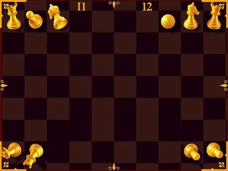 Checkers board with strategic pieces placement