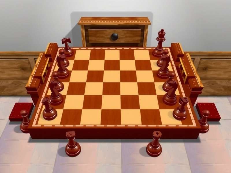 Close-up of checkers pieces becoming kings