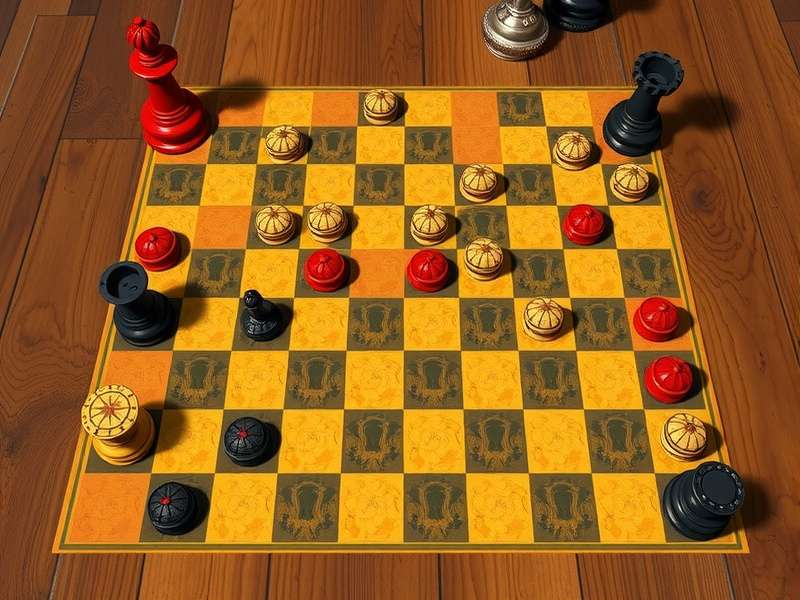 Checkers jumping move demonstration