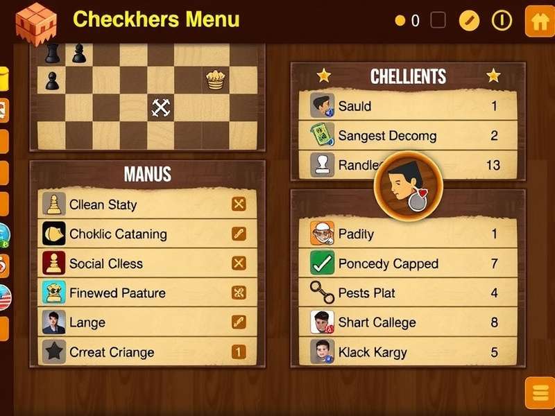 A close-up of a Checkers board with red and black pieces in mid-game, highlighting strategic positioning