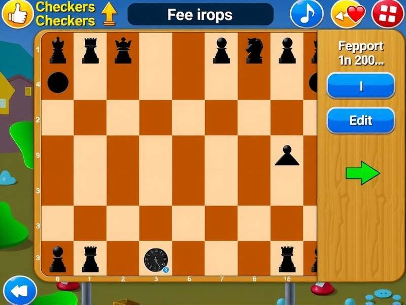 A close-up of a Checkers board game with red and black pieces in mid-play