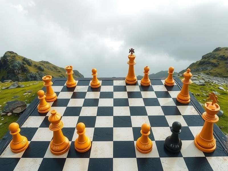 A close-up of a checkers board with red and black pieces in mid-game