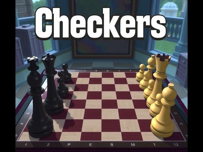 Professional checkers players competing in a tournament