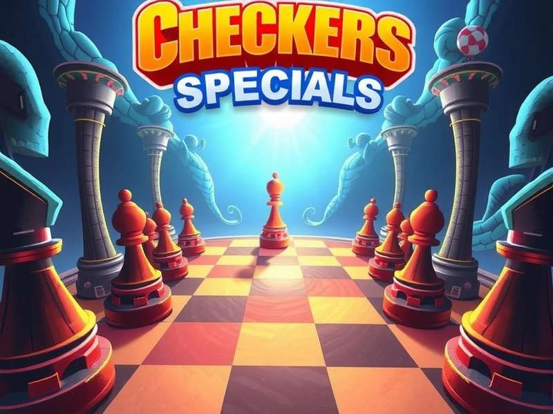 Checkers board with advanced moves highlighted