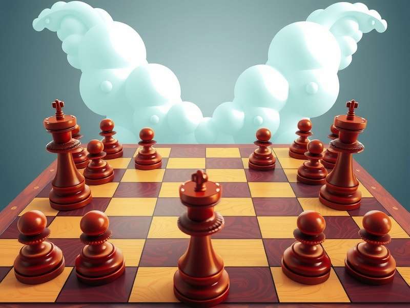 Professional checkers board with strategic moves highlighted