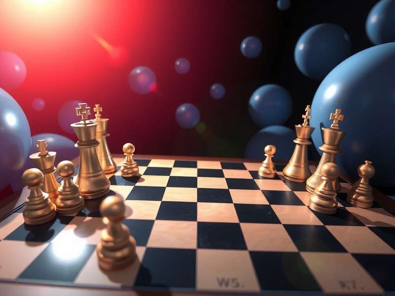 Close-up of a checkers game board with red and black pieces in mid-play