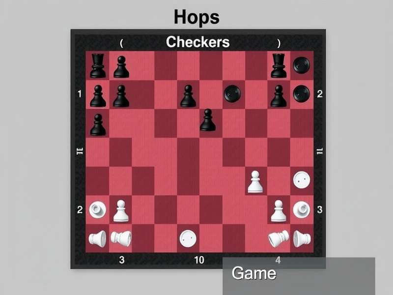 Strategic Checkers game board with pieces in mid-play