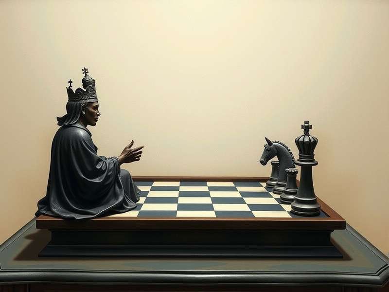 Checkers board showing advanced Mumbai Defense formation