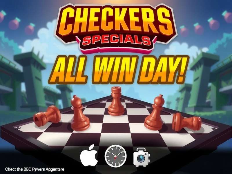 Close-up of a strategic Checkers game mid-play, showing multiple jumps possible