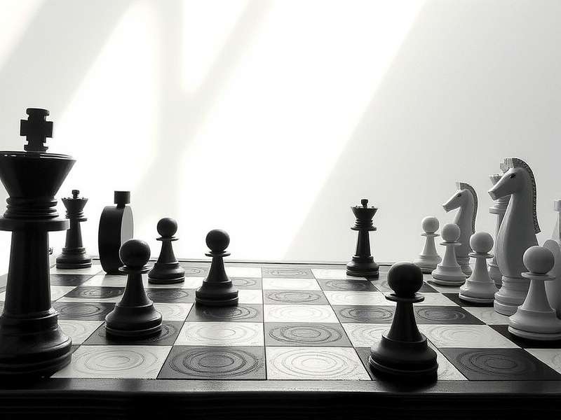 Strategic checkers game setup with pieces in mid-play