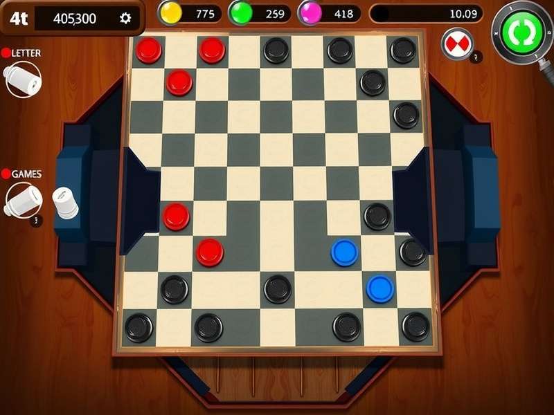 A person playing competitive checkers online on a laptop and smartphone