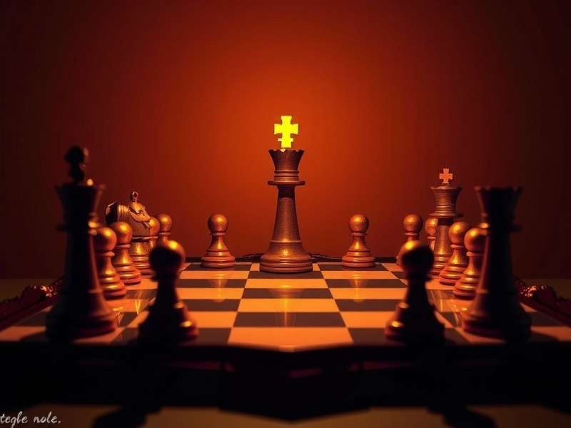 A close-up of checkers pieces, with a crowned king piece prominently in the center on a wooden board