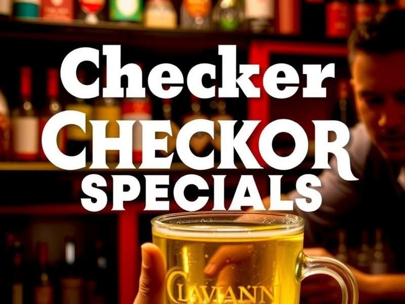 Checkers board with whiskey glasses and Indian snacks arranged for game night