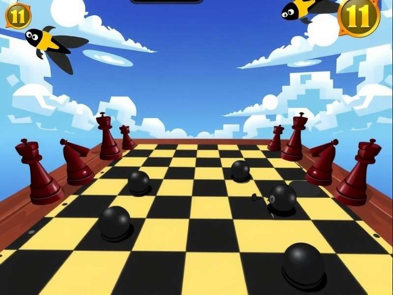 Flyordie Checkers Game Online Free – digital board with red and black pieces