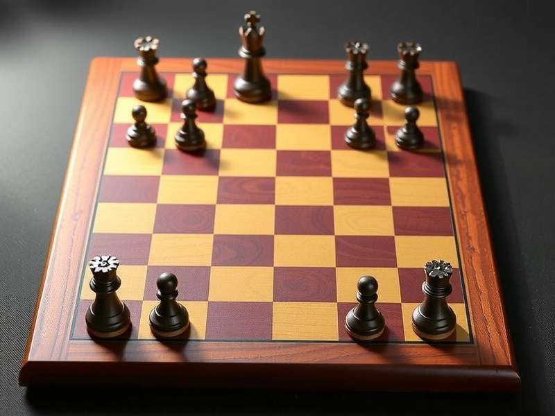 Checkers Board Game classic setup with king pieces on an 8x8 board