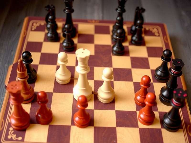 Checkers board setup showing initial positions of dark and light pieces for beginners