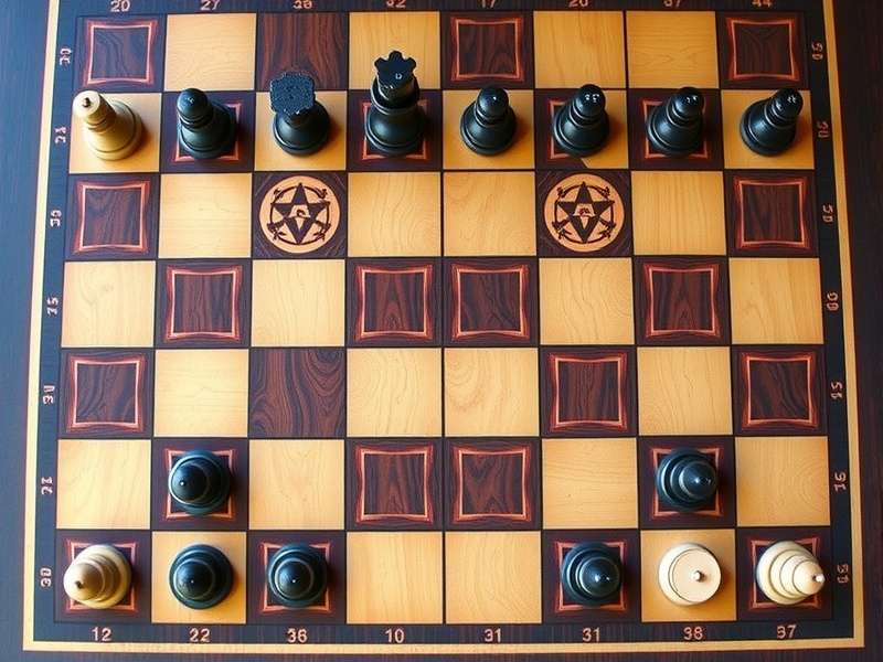 Classic Checkers game board with red and black pieces arranged for play