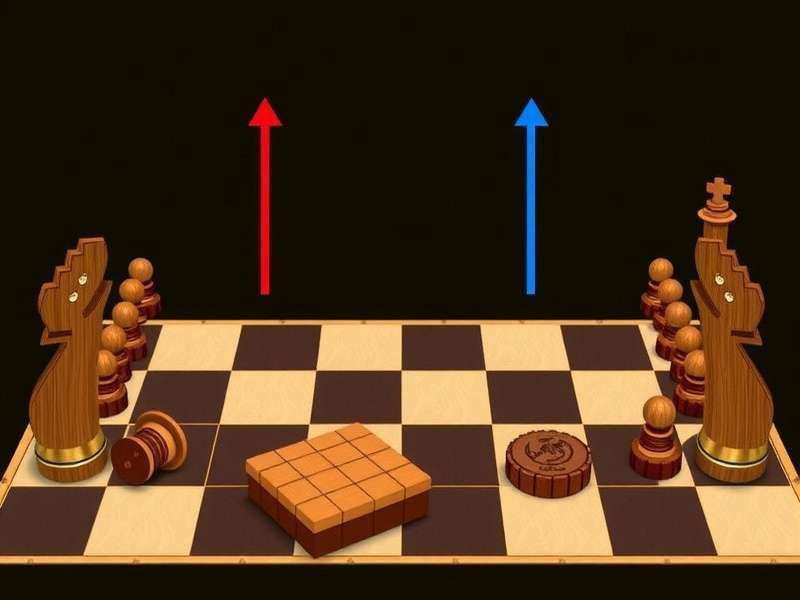 Checkers double jump move illustration showing chain captures on an 8x8 board